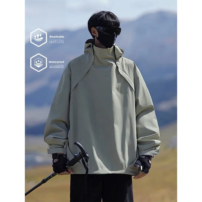 

Мужская функциональная куртка для активного отдыха и альпинизма в американском ретро-стиле, свободного кроя, для работы, весна-осень, модный бренд