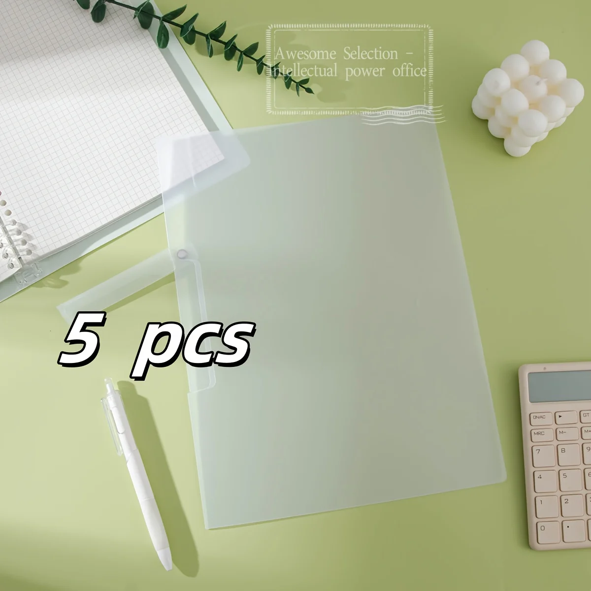 5 قطع من مجلدات الملفات الدوارة مقاس A4 مع إدراجات شفافة، منظم الموثق الدائري للمستندات واللوازم المكتبية #6