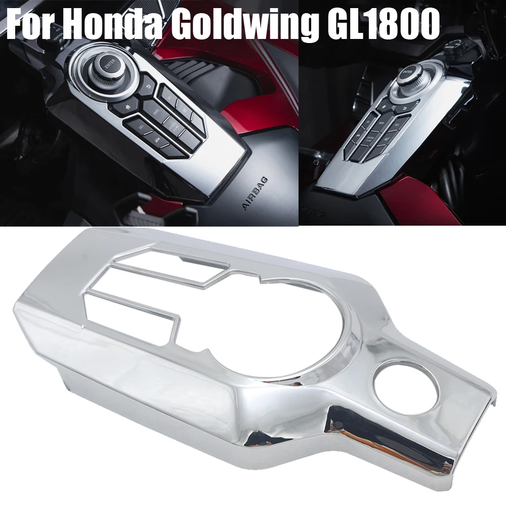 

For Honda Goldwing GL1800 Chrome Central Console Button Decoration Cover Center Console Panel Cover Motorcycle Accessories