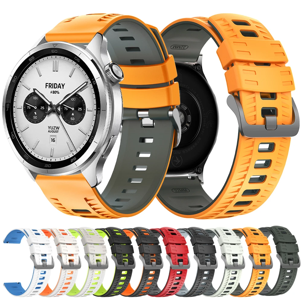 22 mm Silikonarmband für Xiaomi Watch 2 Pro S4 S3 S2 S1 Pro Active/Mi Color 2 Armband Correa für Amazfit BALANCE 2/Bip 6 5 Band