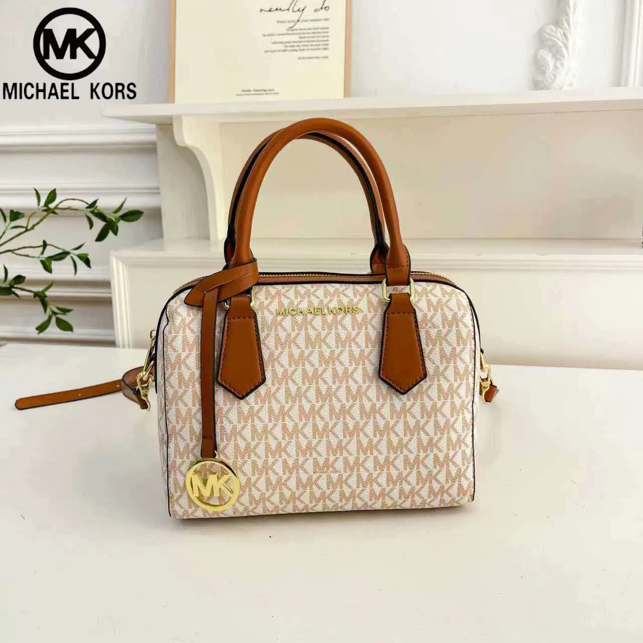 Michael Kors Women's Shoulder Crossbody Bag, Stylish and Casual MK Classic Print, Girl's Mini Bag, Travel Handbag 2026 New Women