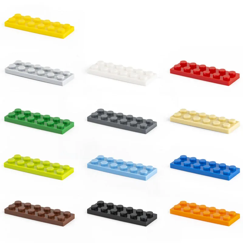 

120PCS Bulk Building Blocks Thin Figures Bricks 2x6 Dots 12Color Educational Creative Size Compatible With 3795 Toy for Children