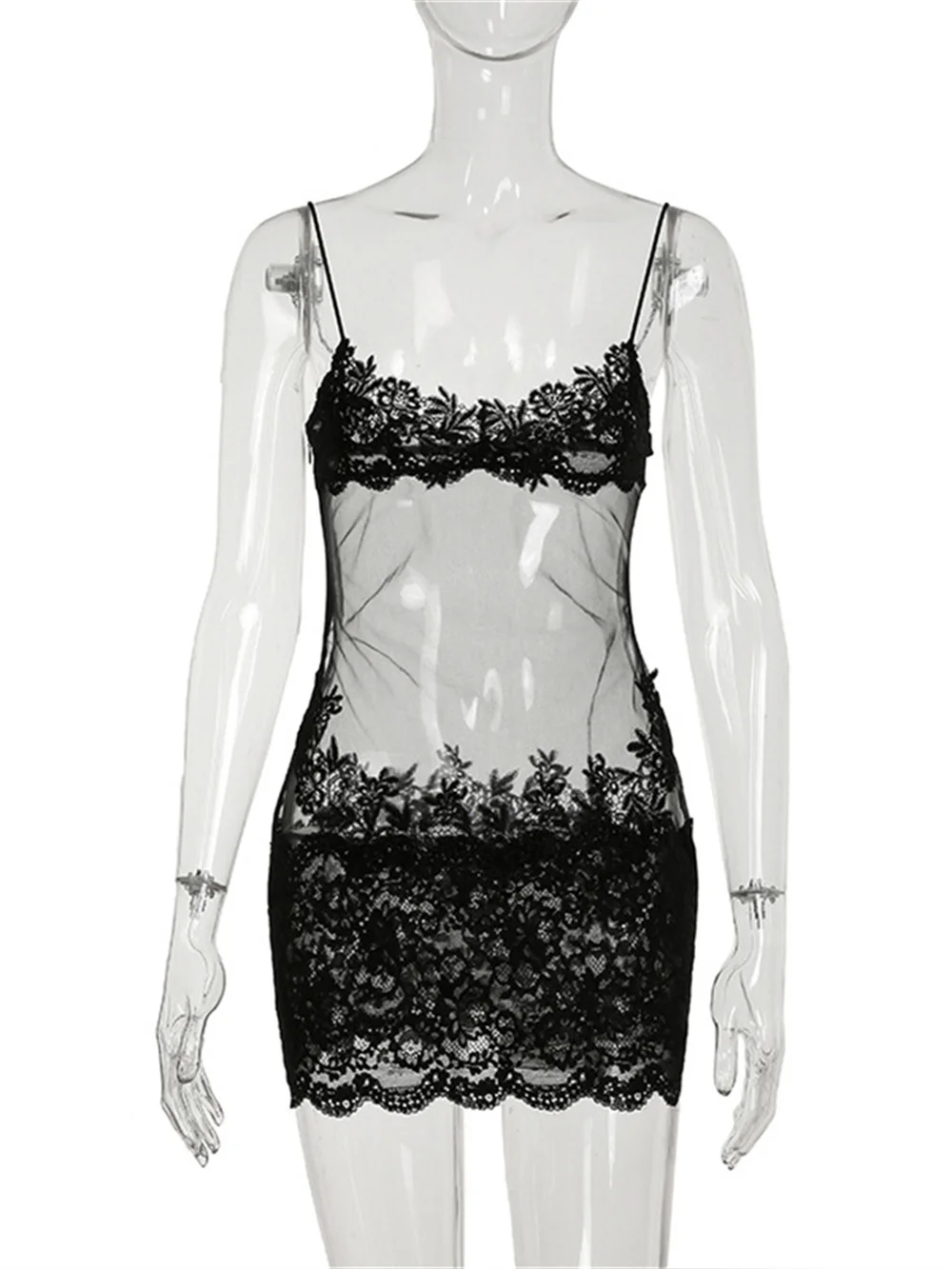 Estranho gato y2k festa rendas retalhos vestido feminino sexy 2025 tendência de verão sem mangas baixo pescoço estiramento meia-noite clubwear bodycon