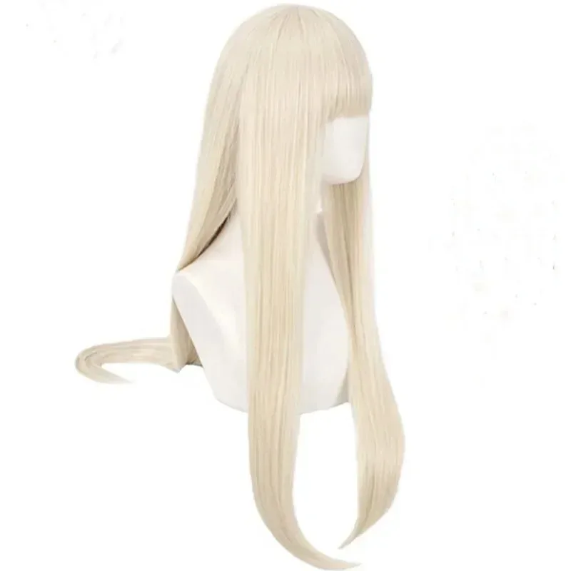 Yomotsuki Runa Cosplay Wig Milk Gold Color Synthetic Long Straight Wig Cheating Allowed Anime Coser High Quality Wig Daily Party