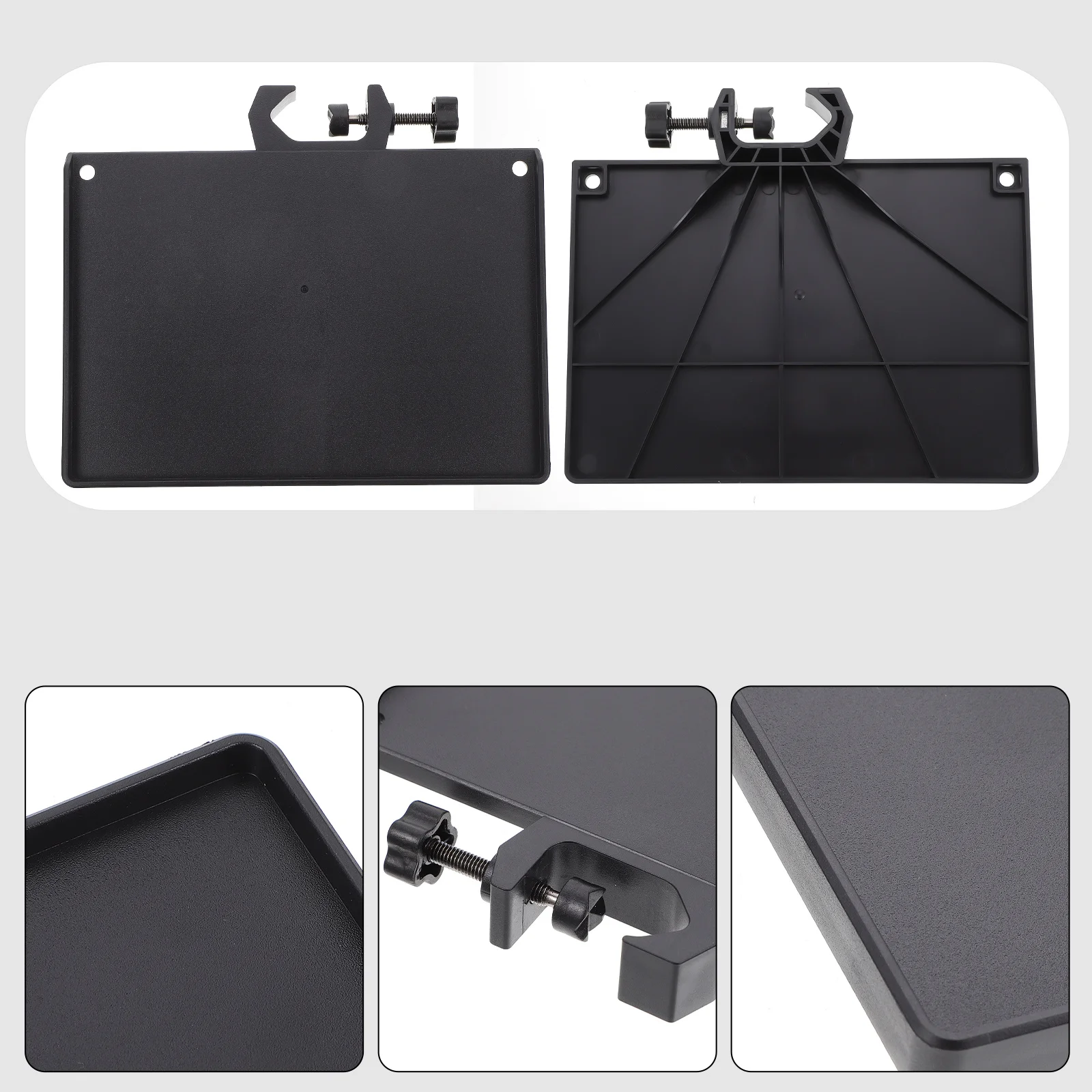 

2Pcs Sound Card Tray ABS Stand Microphone Clamp Holder Live Broadcast Podcast Recording Support Live Sound Card Tray