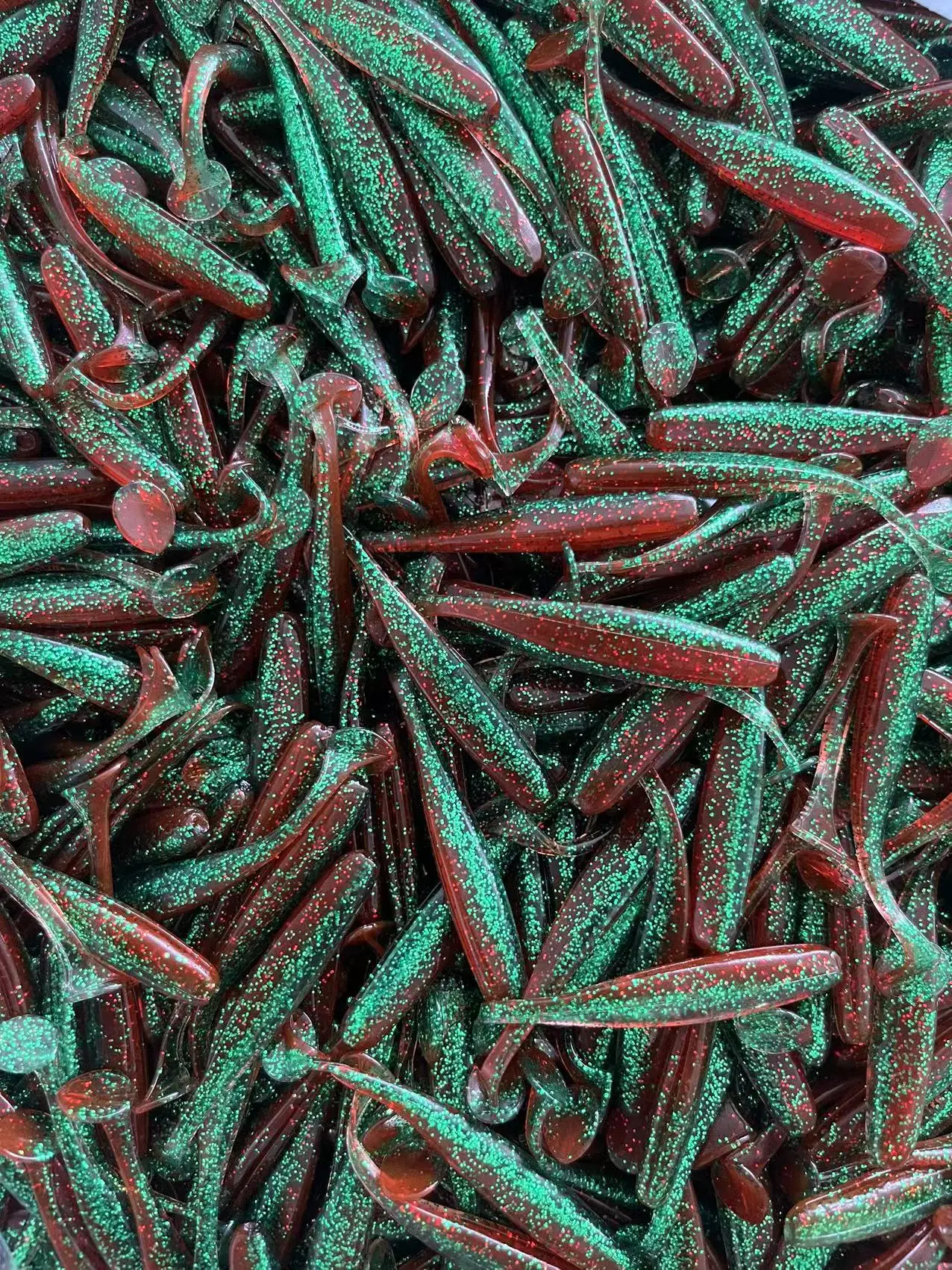 Angelköder, T-Schwanz, weicher Köder, Mandarinenfisch, Jigkopf, 5–8,5 cm, Wurm, Texas Rig Carolina Rigs, Lot, 10 Stück, Ausverkauf – Detail 1
