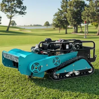 Strong Power 28hp Crawler Remote Control 100cm Cutting Width Lawn Mower Grass Cutter with 66 Pcs Blades