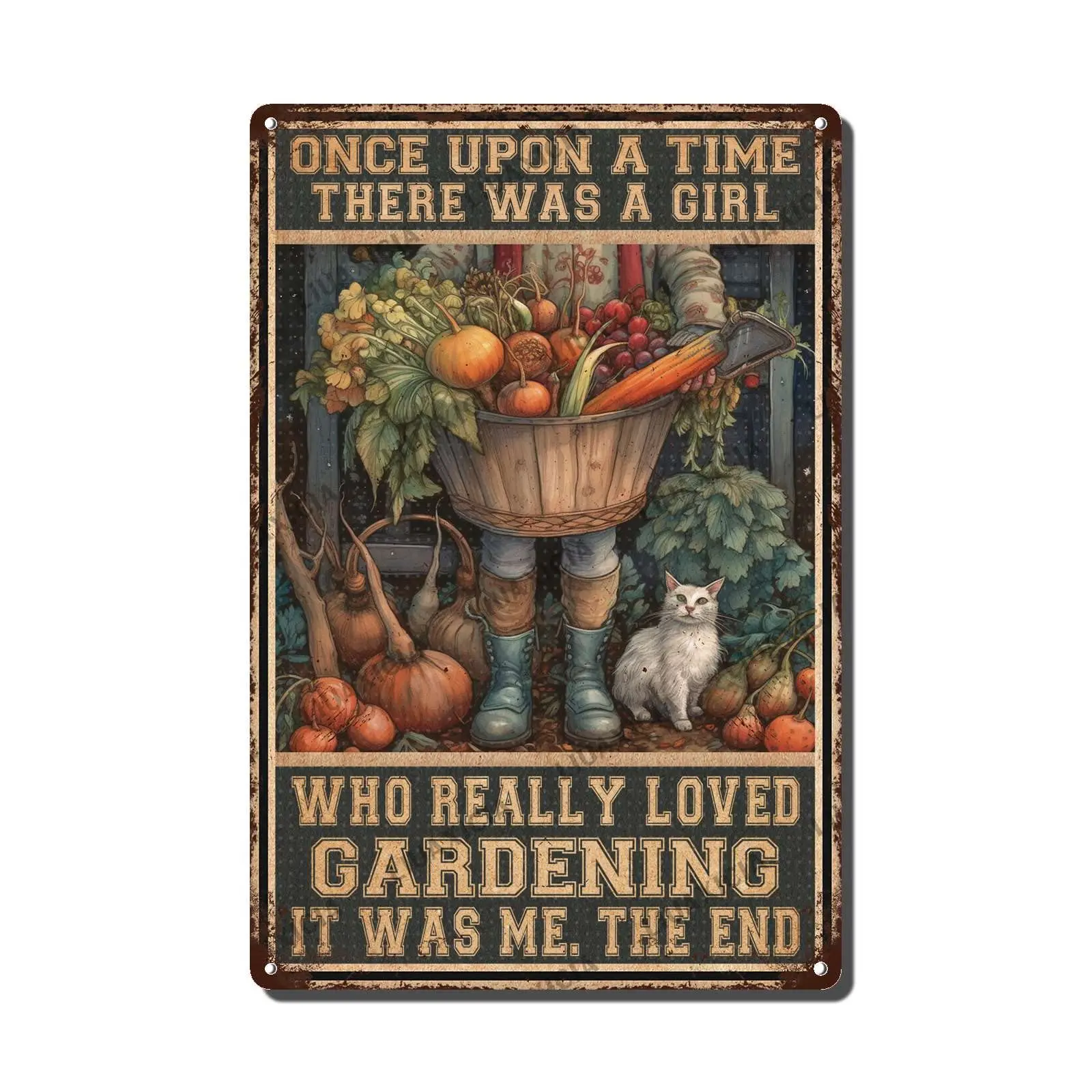 Vintage Wall Decor Funny A Girl Who Really Loved Gardening chic Metel Tin Signs for Funny Tin Signs Home Bar Kitchen Decora sign