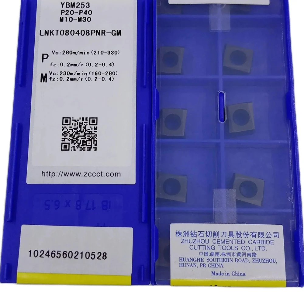 

ZCC LNKT080408PNR-GM YBM253 YB9320 YBD252 Milling Cutter Inserts CNC cutting tools 10PCS/BOX LNKT 080408 PNR GM