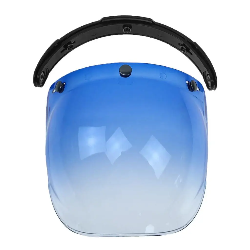 Flip Up Bubble Visor Motorcycle Helmet Shield UV400 Dustproof Waterproof Three Button Accessory for Men's Helmets Protection