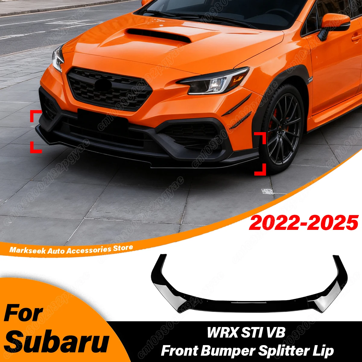

Для Subaru WRX STI VB 2022 2023 2024 2025 автомобильный передний бампер, спойлер, защита для губ, сплиттер, комплект модификации украшения автомобиля