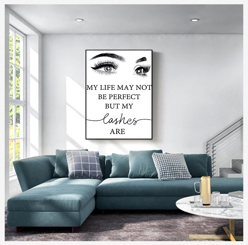 Gift Lash Bundle Fashion Art Posters Canvas Painting Beauty Salon Decoration Eyelashes Print Makeup Wall Art Decor Esthetician