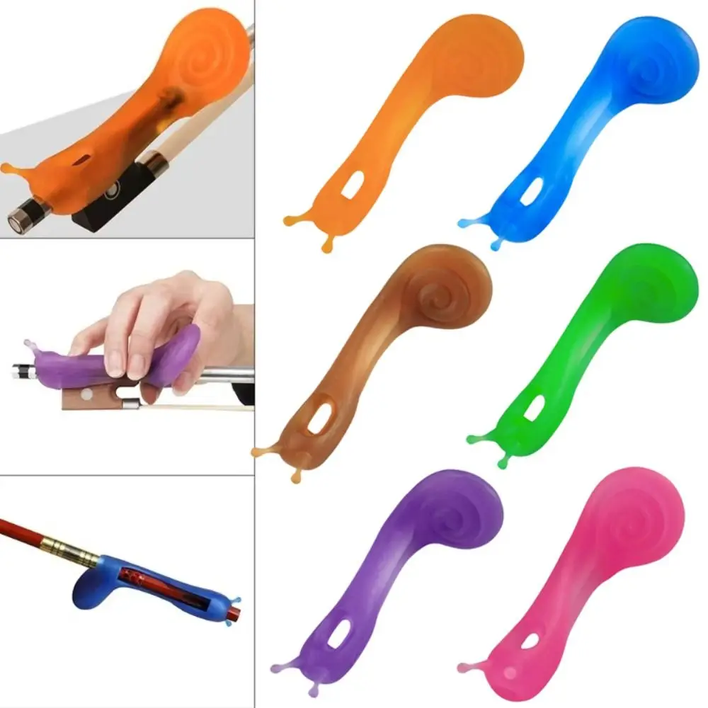 Silicone Violin Bow Grip Correcting Device Snail Shape 4/4-1/2 Violin Violin Beginner Finger Trainer Universal