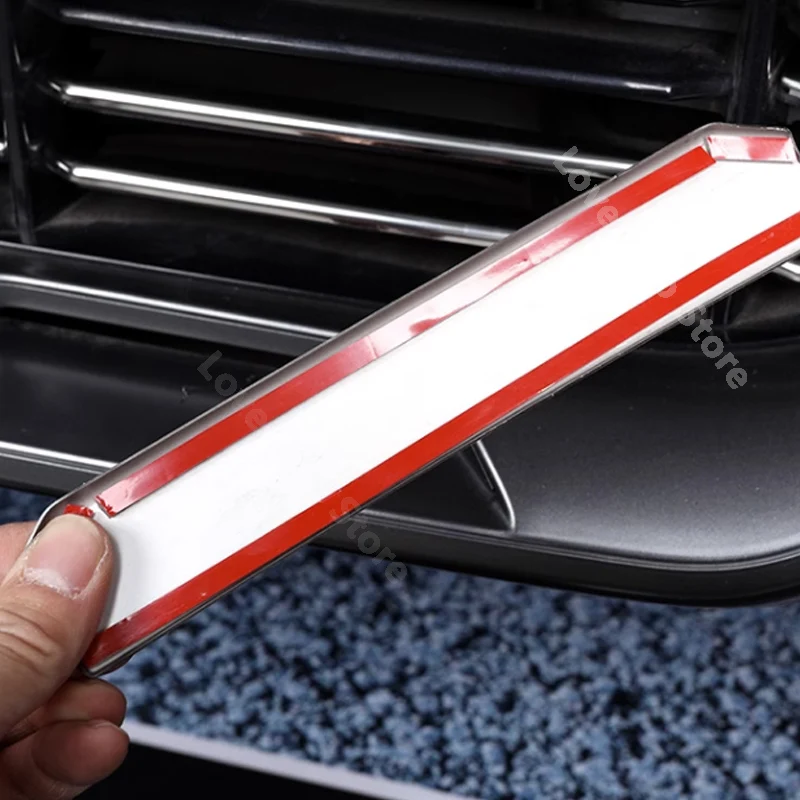For Trumpchi GAC GS8 2nd Gen 2022-2025 Car Middle Grid Decoration Strip Stainless Steel Middle Grid Exterior Accessories Cover