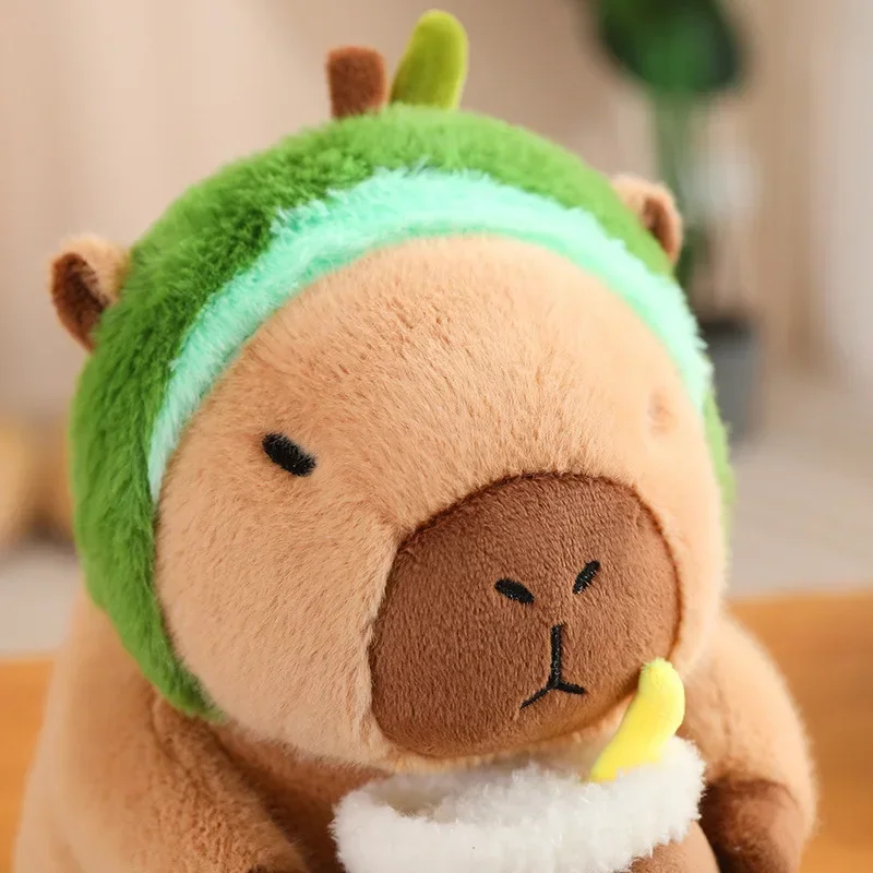 Kawaii kapibara pluszowa zabawka urocza kapibara zamienia się w dinozaura królika jednorożca wypchana lalka miękkie kreskówka poduszka ze