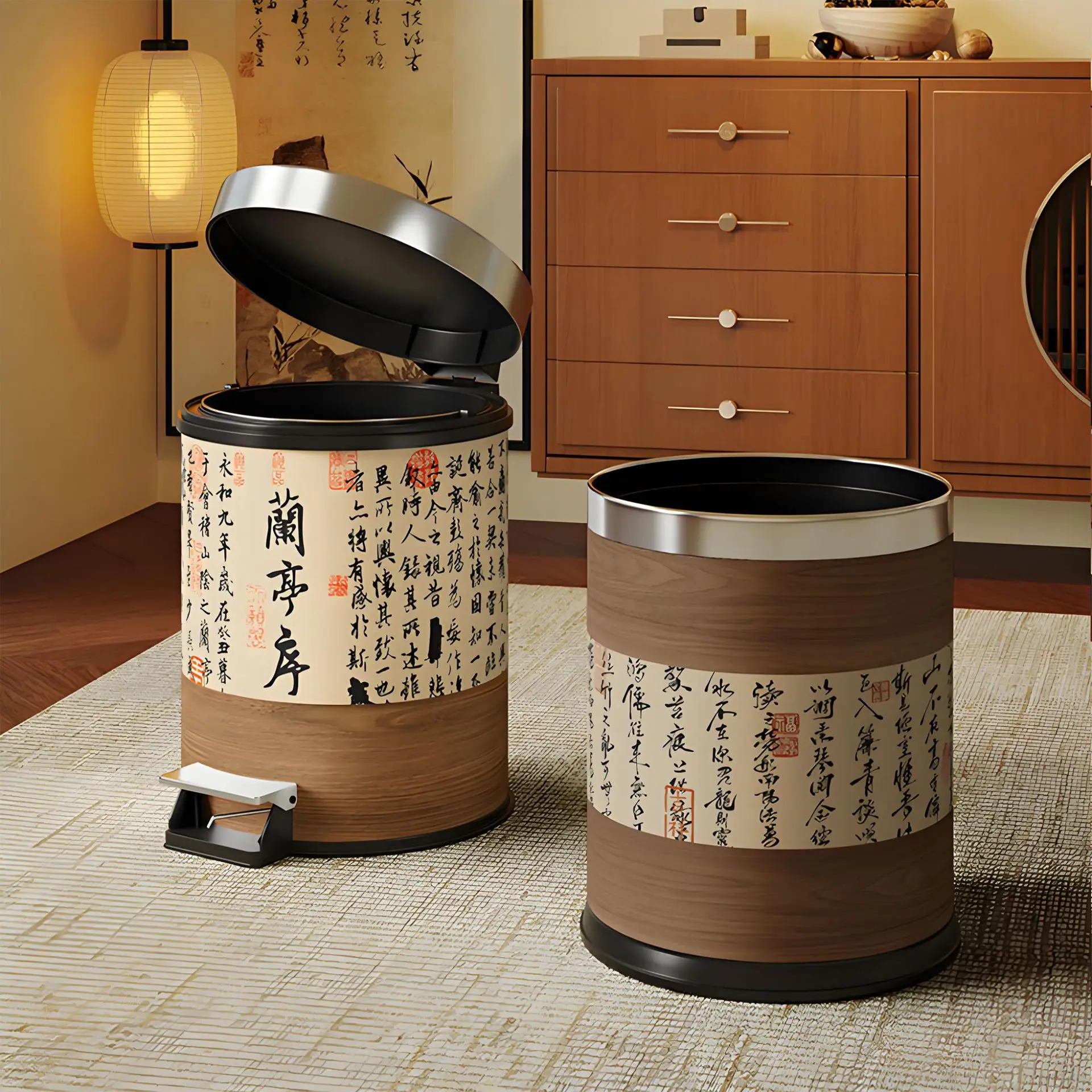 

Корзина для мусора YFY (китайская), для гостиной, спальни, кухни, ванной комнаты, высококачественная, большой вместимости.