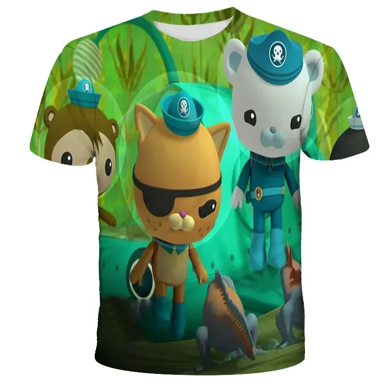 Summer Cartoon Octonauts Boy Girl 3D Print T-shirt Moda Krótki rękaw O-neck Zabawny prezent dla dzieci Odzież