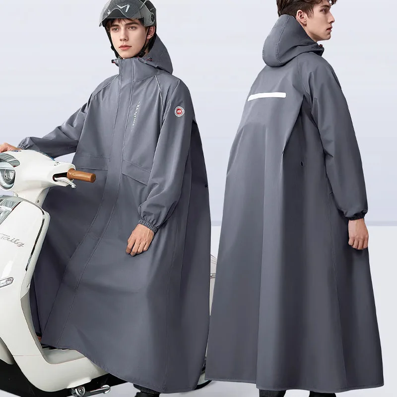 HOT Raincoat Long Full Body Waterproof MTB Road Bicycle Single Ride Rainwear Lengthen Brim Fashion Men and Women Raincoat view 6