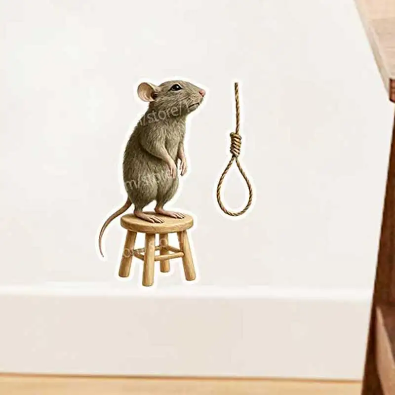 Funny Mouse Wall Stickers Decal Home Decor for Bathroom Toilet Living Room Cabinet Fridge - Cartoon Mouse Theme AA429