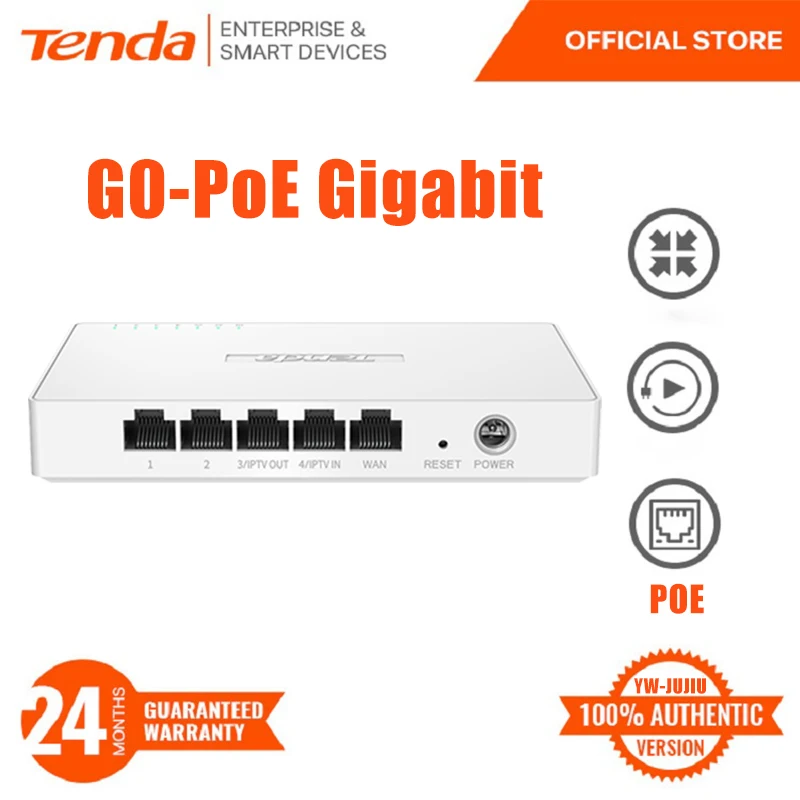 

Tenda G0-PoE v2.0-это роутер 3 в 1 1000M PoE, который объединяет контроллер, переключатель и маршрутизатор PoE