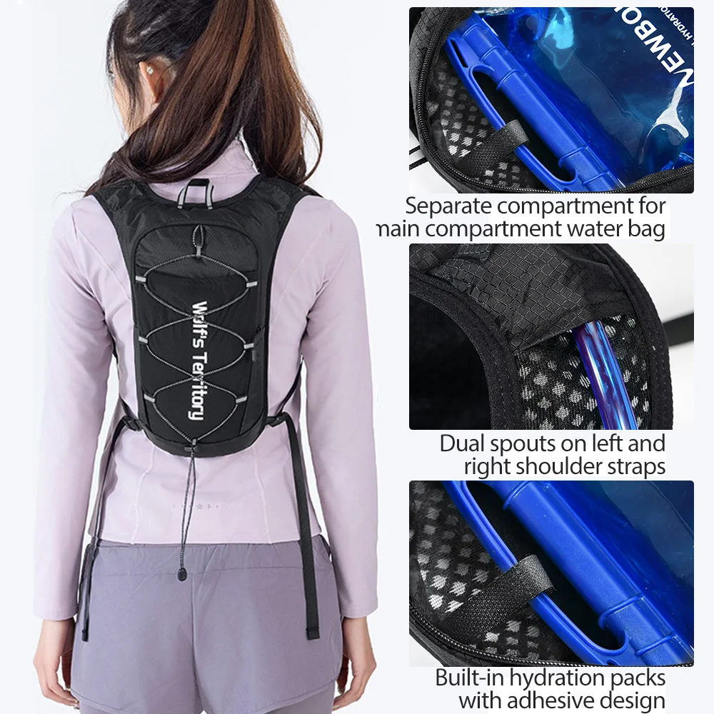 حقيبة ظهر للجري خفيفة الوزن من NEWBOLER، سترة ترطيب، مناسبة للمشي لمسافات طويلة في الماراثون، حقيبة خفيفة للغاية ومحمولة #4