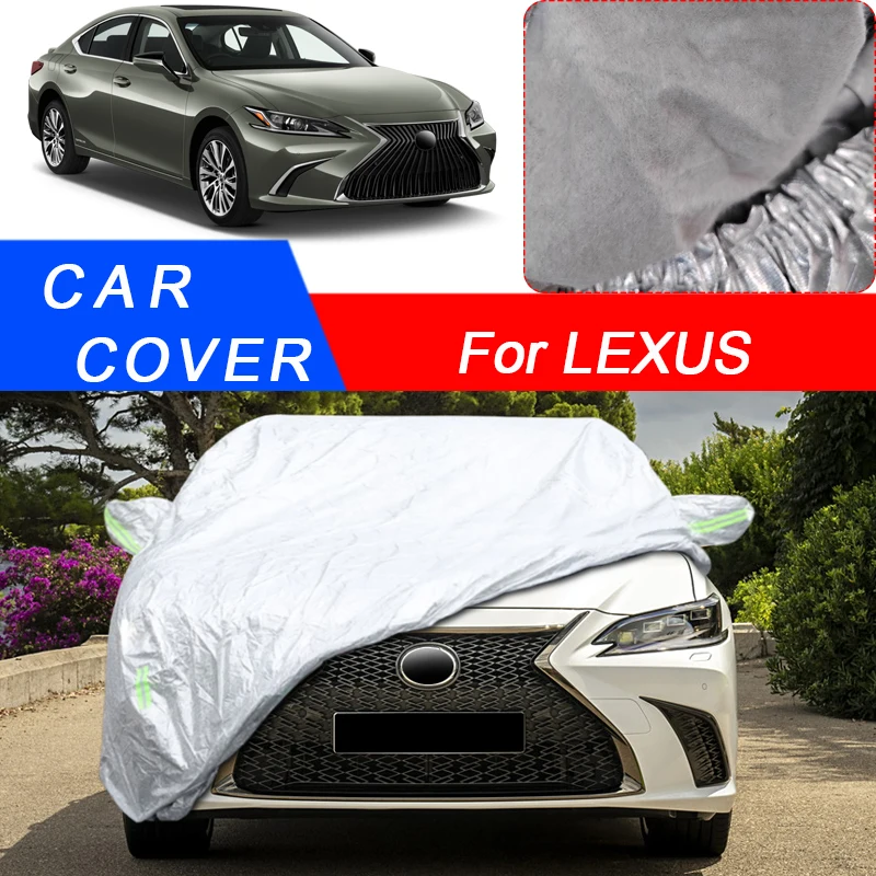 For Lexus CT ZWA10 ES XZ10 GX J150 IS XE30 LBX AY10 LM LS XF50 LX NX RX AL20 RZ EB10 UX 3Layer Thicken Car Cover Snow Waterproof