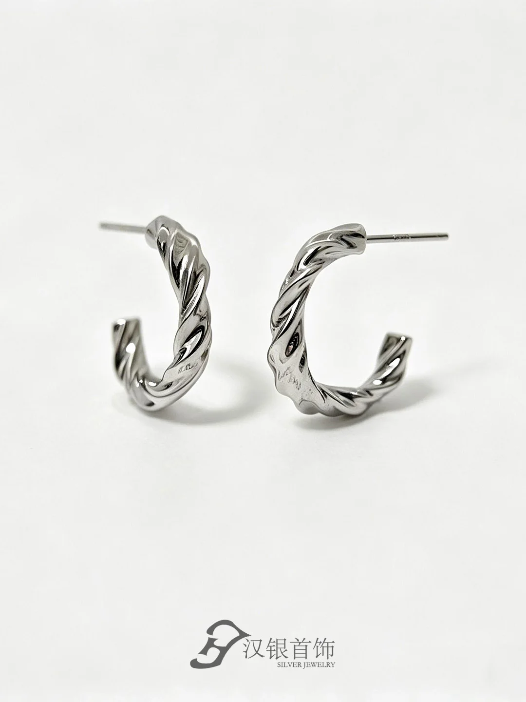 Elegante-boucle-d'oreille-en-argent-925-design-torsade-sensation-haut-de-gamme-pour-femme