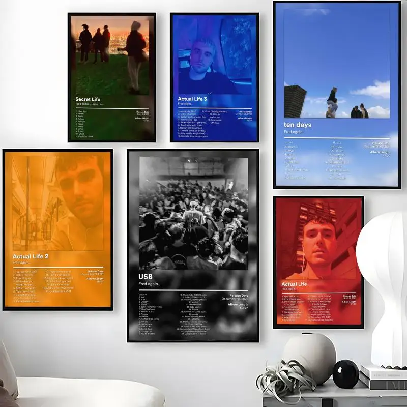 F-Fred A-Again Poster, wasserfeste, selbstklebende Wandkunst-Aufkleber, abnehmbare Wanddekoration für Wohnzimmer und Schlafzimmer