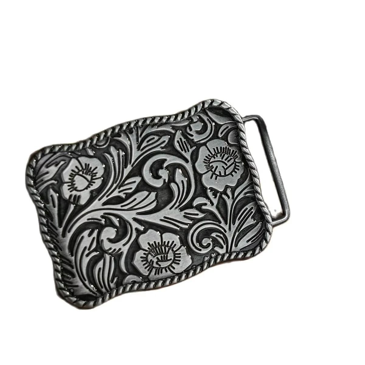 Western Belt Buckle Initial Vintage-Cowboy Rodeo Silver Large Skull Belt Buckle for Men Women view 5