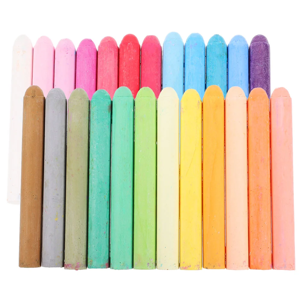 48 Pcs Outdoor Chalk for Kids Colored Portable Sidewalk Erasable Solid Colorful Dust Free Teacher Supply Child