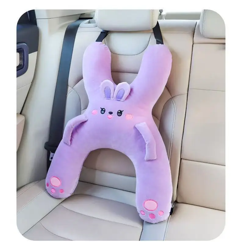 Car pillow, seat nap card pillow, Husky headrest, anti pinch neck cartoon sleeping pillow, travel rest headrest