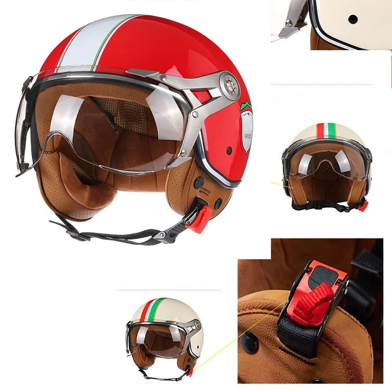 

Электрический скутер, велосипедный шлем, полушлем, четырехсезонный универсальный мужской и женский полузакрытый мотоциклетный шлем