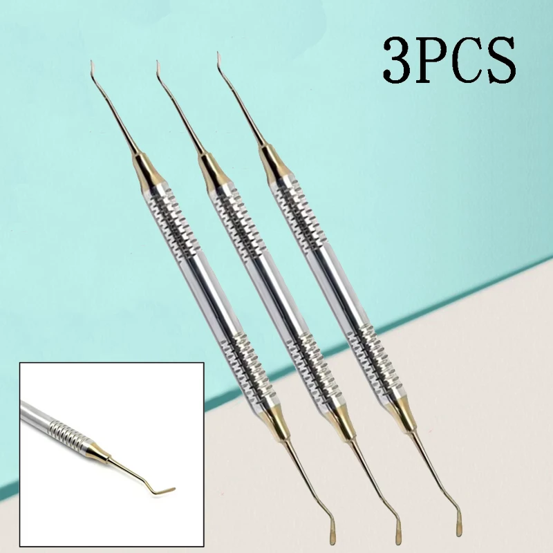 

3 шт., стоматологические шпатели для наполнения композитов, инструменты из нержавеющей стали с двойной головкой для реставрации смолы, лабораторные стоматологические инструменты