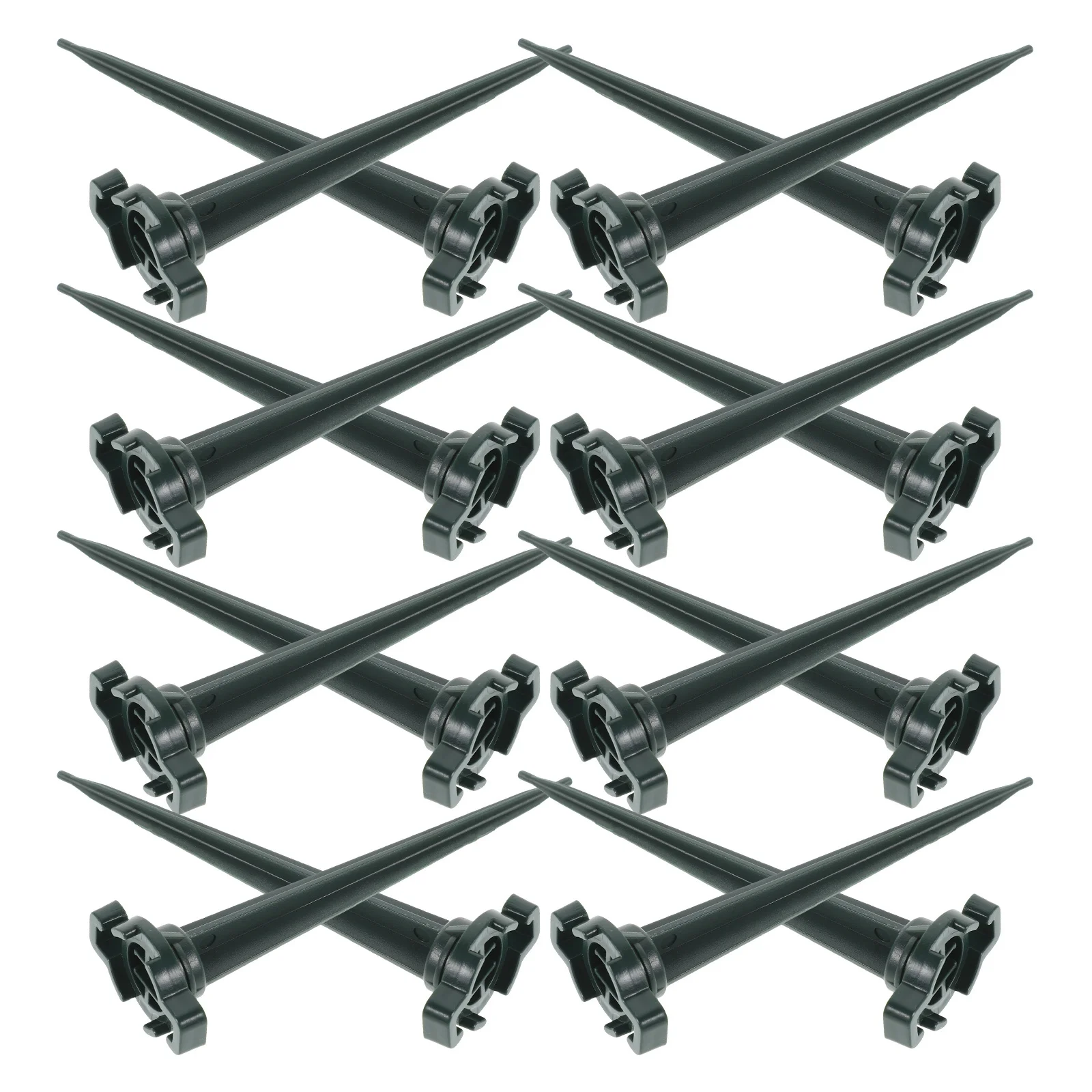 

50Pcs Solar Light Stakes Plastic Ground Spikes Lawn Landscape Garden Holders Durable Weatherproof Pathway Torch Supports