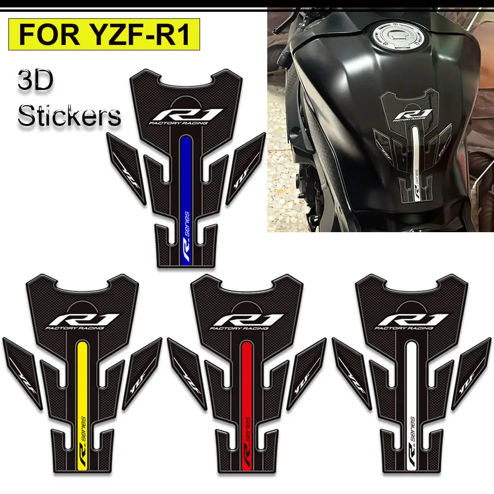 

For YAMAHA YZF-R1 YZFR1 YZF R1 Motorcycle Tank Pad Side Grips Gas Fuel Oil Kit Knee 3D Stickers Decals Protector