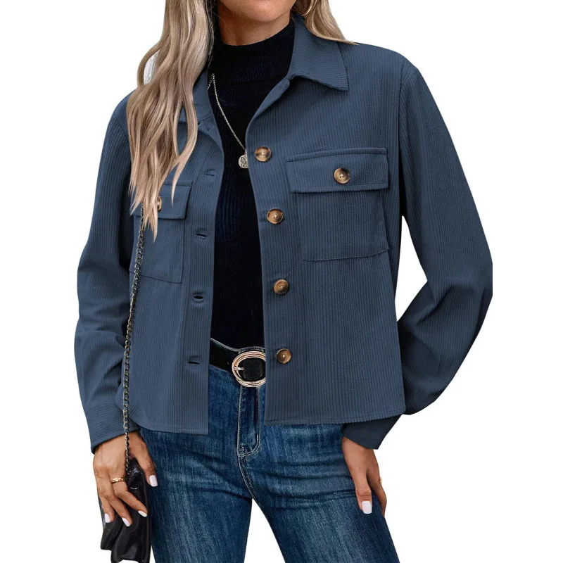 Lady Cloth Autumn. Women's Fashionable Youthful Corduroy Outerwear Shirt Summer Maxi Dress Lace Beach Elegant Sexy
