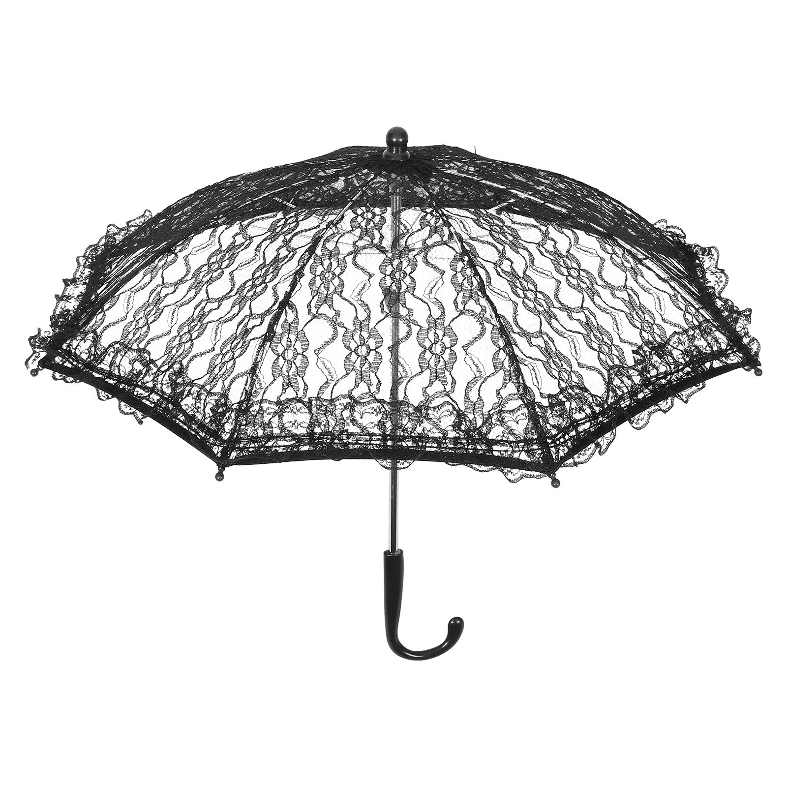 

Lace 42cm Long 50cm Diameter Black Wedding Photo Umbrella For Performance Umbrella Prop Women Prop Stage Performance