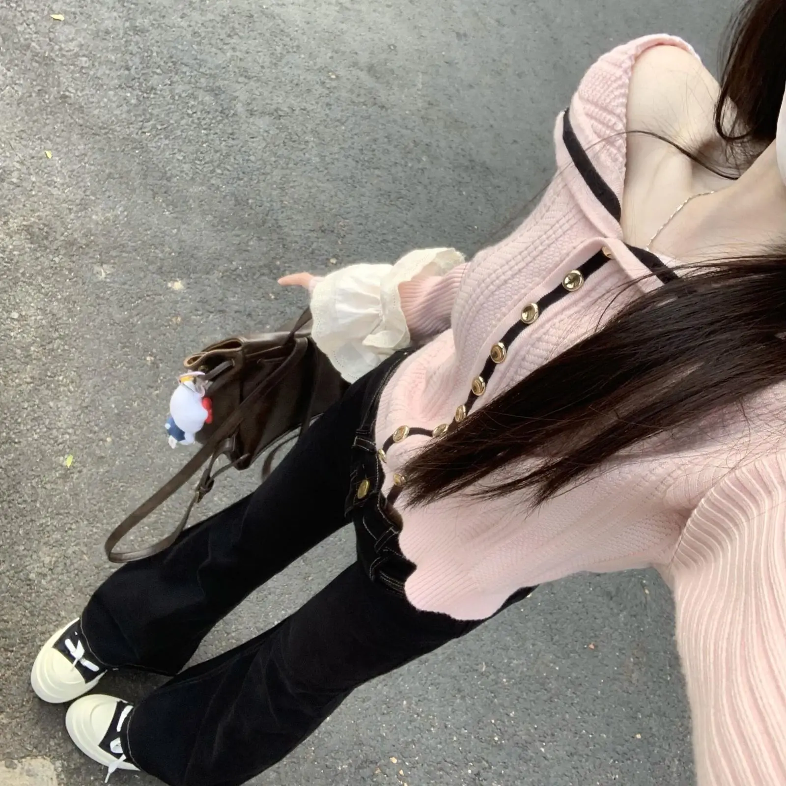 Maglioni Maglioni Cardigan Cardigan da donna Donna Manica lunga Lana d'angora Orlo con frange Oversize Winter Cafe Bohemian Natural Sweet