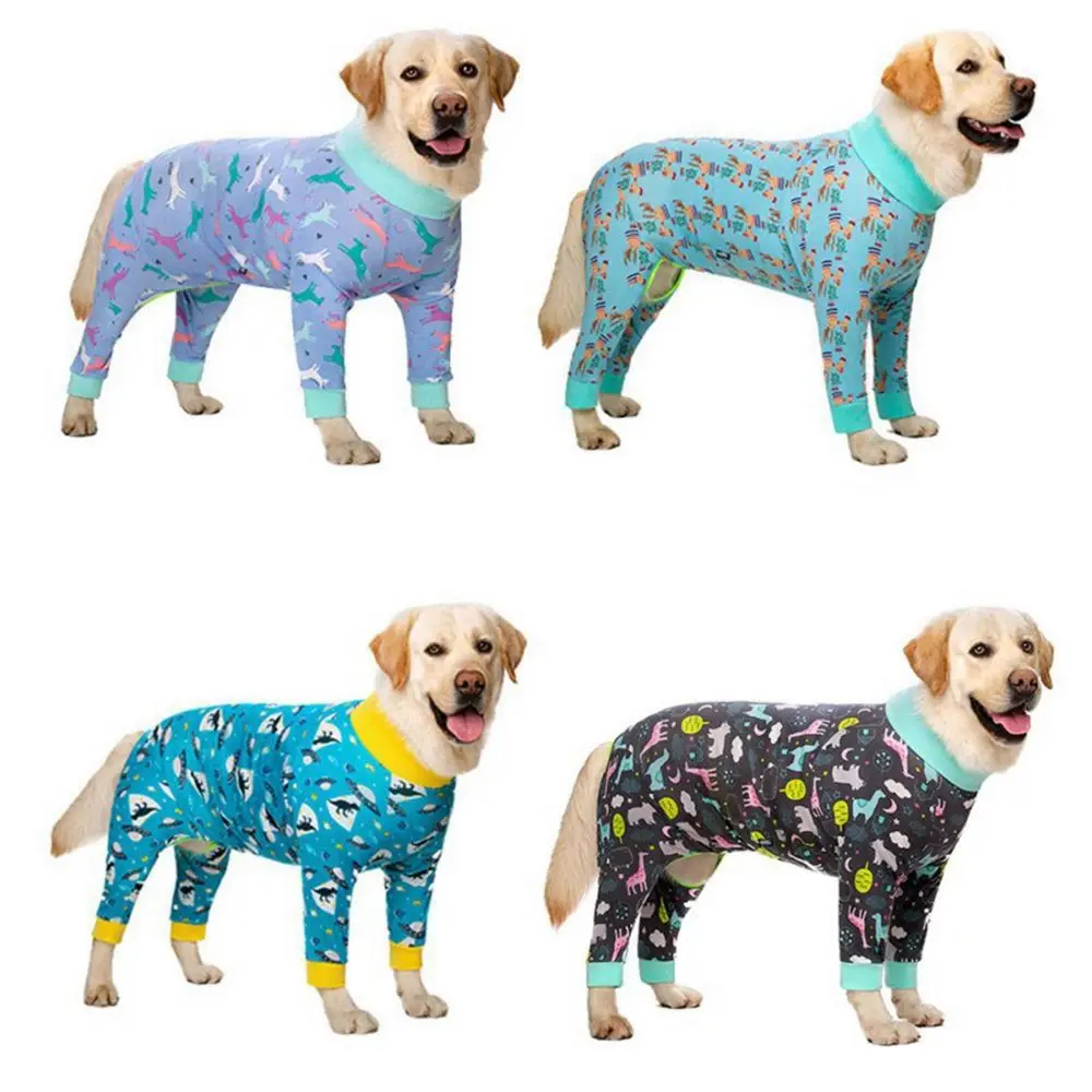 Soft Cozy Printed Coat Shirt Clothing Weaning Sterilization Nursing Belly Dog Clothes Dogs Jumpsuit Pet  Supplies Dog Pajamas