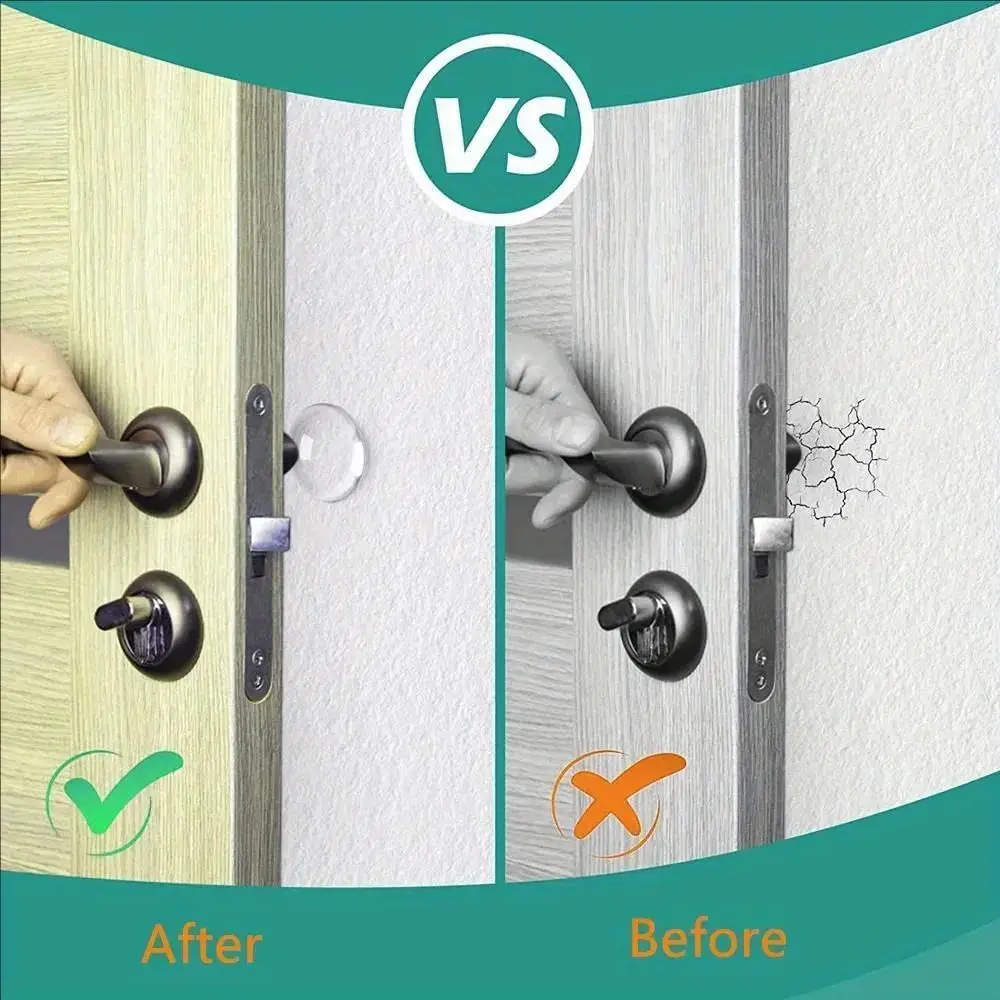 Protector de pared para manija de puerta con silenciador de goma para gatos y perros - imagen 2