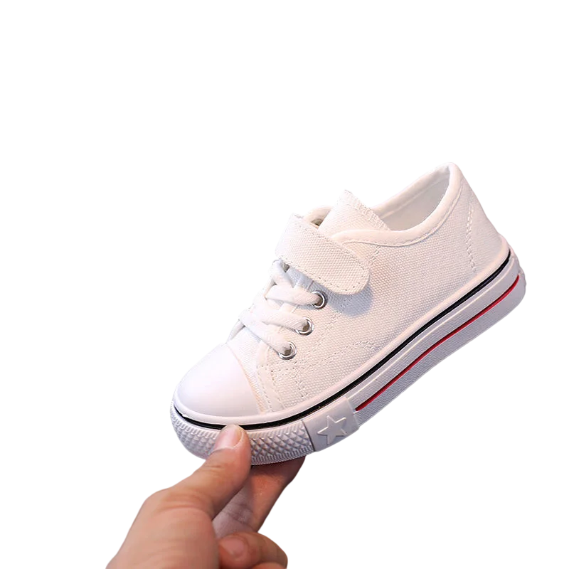 Boys and girls canvas shoes autumn new children's shoes students casual solid color girls white shoes comfortable flat shoes