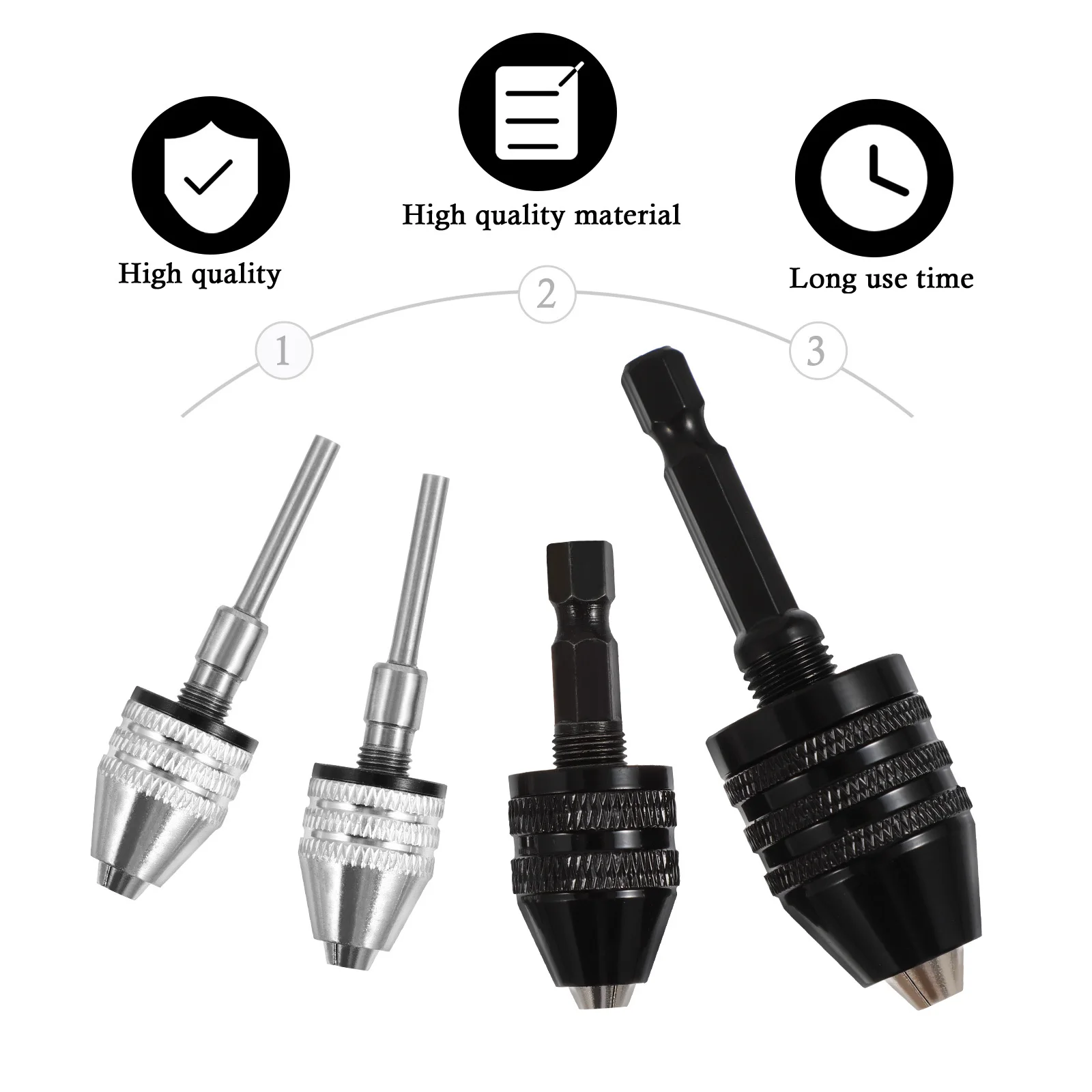 

1Set Drill Chuck Adapter Hex Round Handle Collet Conversion Adapter Set Fast Switch Electric Screwdriver Garage