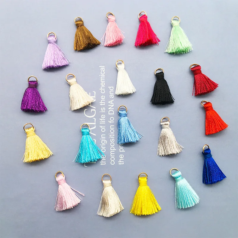 15/30pcs 2.3cm Hanging Small Tassel For Jewelry Making DIY Bracelet Earring Necklace Charm Pendant Handmade Accessories Supplies