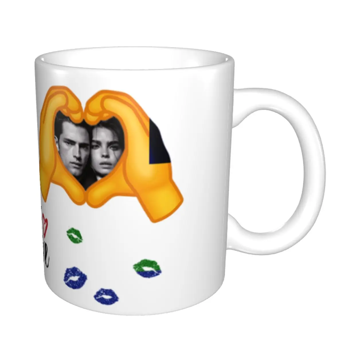 Custom Couple Picture Custom Face Personalized Best Friends Gift Valentine's Day Present Coffee Mug DIY Ceramic Milk Tea Mug Cup