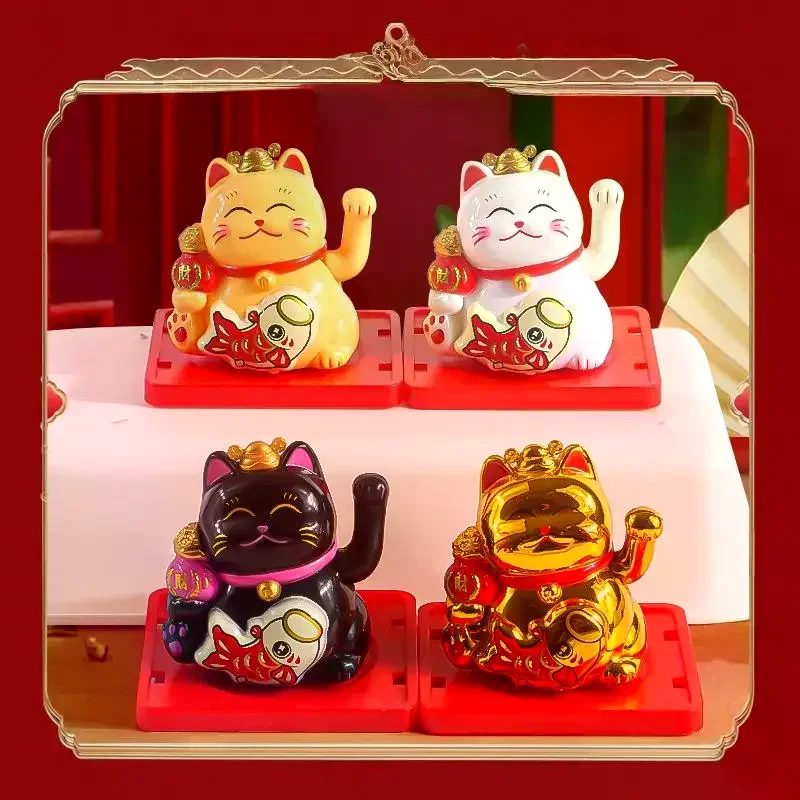Solar Powered Waving Cat: Home & Office Decor, Promises Good Fortune & Wealth