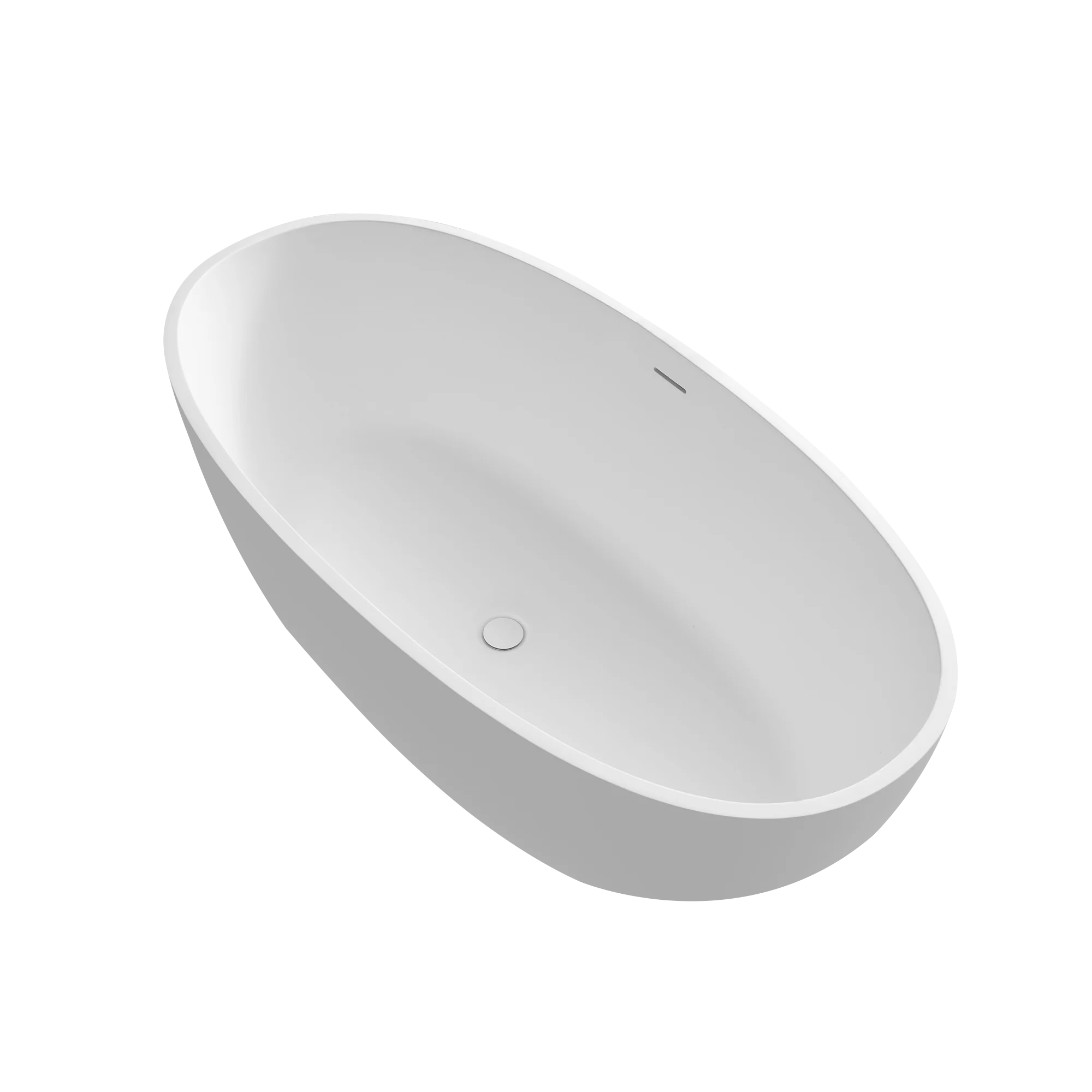 

Black Friday 55" Solid Surface Soaking Bathtub - Durable Easy to Clean