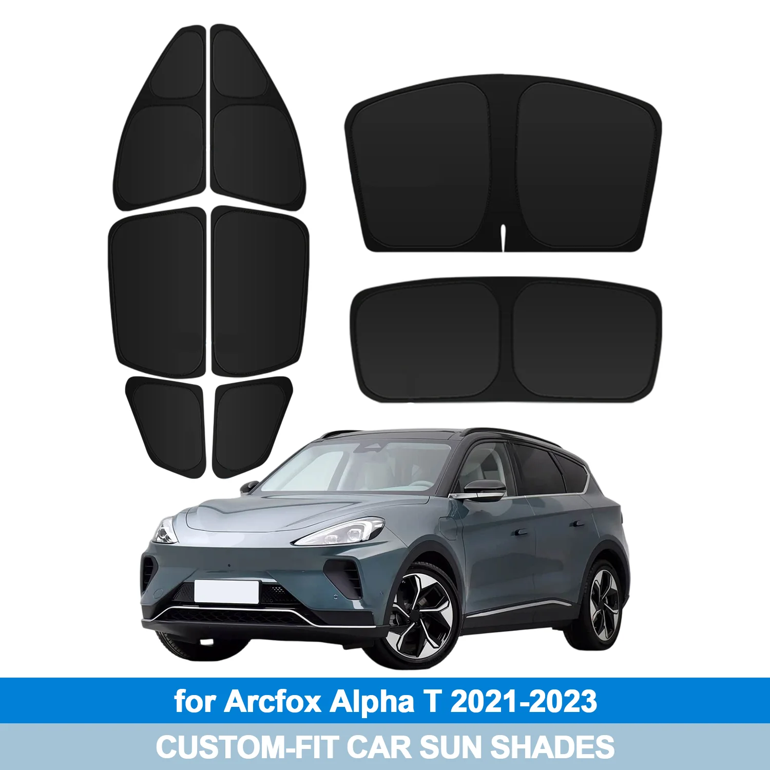 

For Arcfox Alpha T 2021-2023 Windshield Sun Shade Side Window Shades Cover Sun Visor Shield Privacy Protection Car Accessories