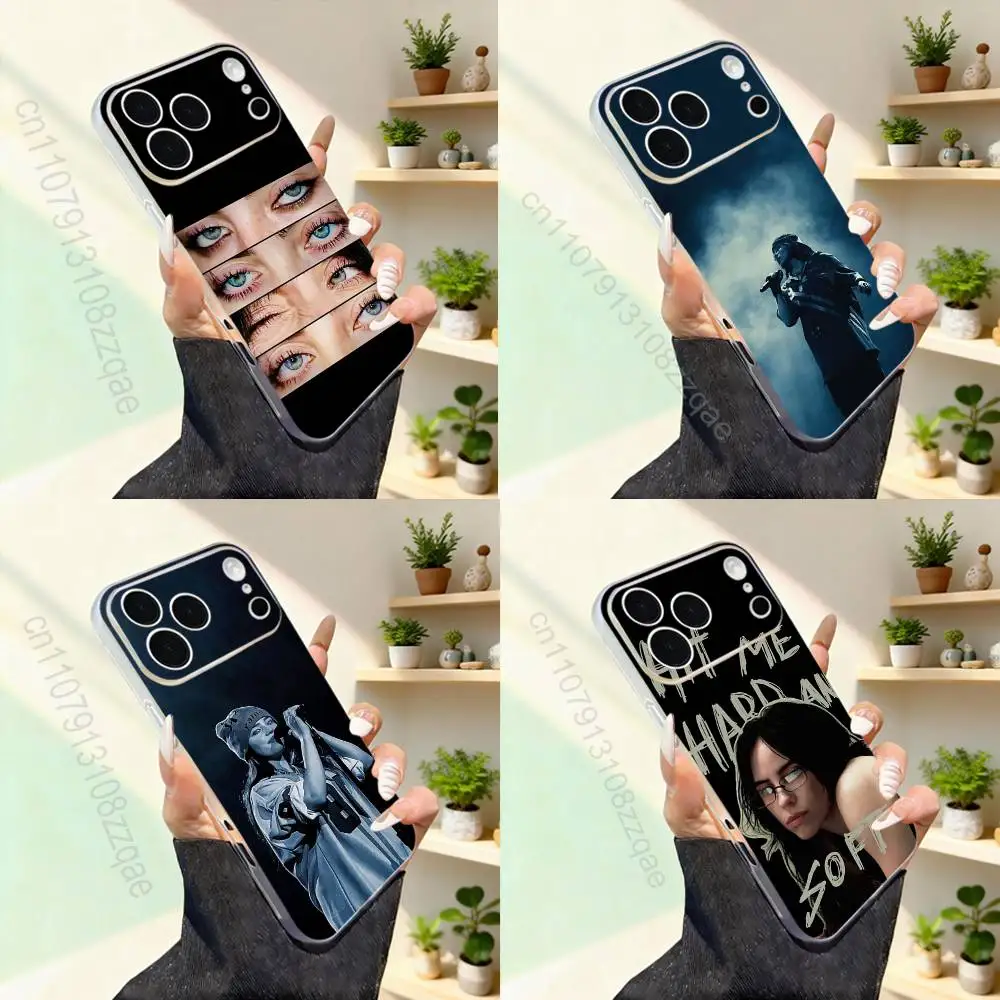 

B-Billie-lovely E-Eilish For iPhone 11,12,13,14,15,16,17,Pro,Max,Plus,Mini,SE4,E Phone Case Magnetic For Magsafe Wireless