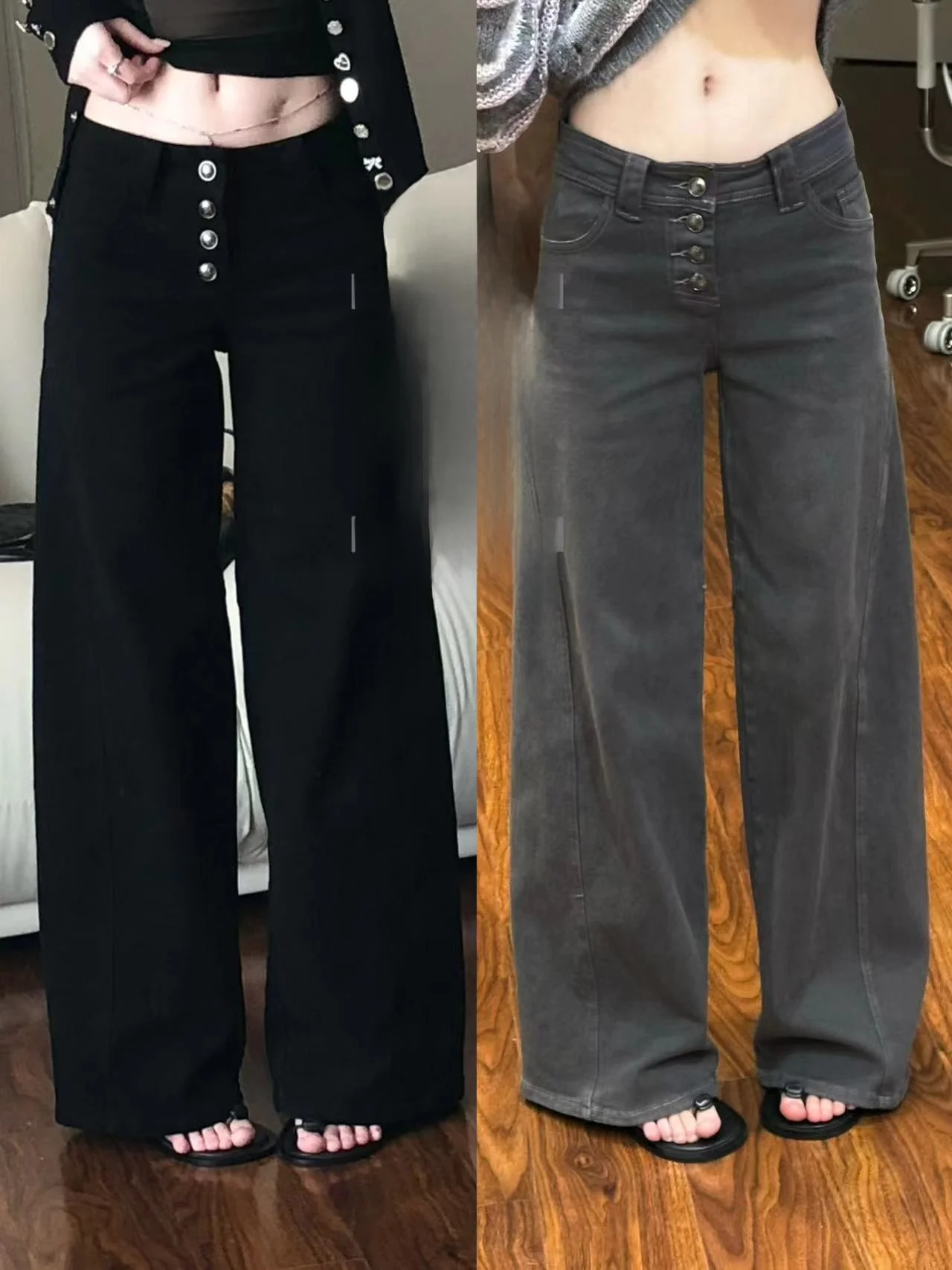 

Джинсы женские из хлопкового денима, приятные к коже, с высокой эластичностью, широкими штанинами, свободным кроем, на осень