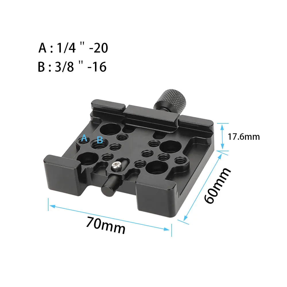 KIMRIG Manfrotto Base Plate Quick Release Adapter Baseplate Slide-in Style For Manfrotto 577 / 501 / 701 / Tripod